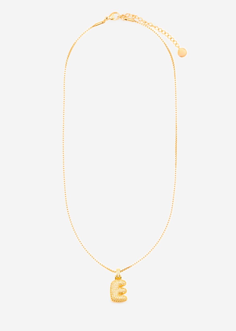 Letter chain - E - gold