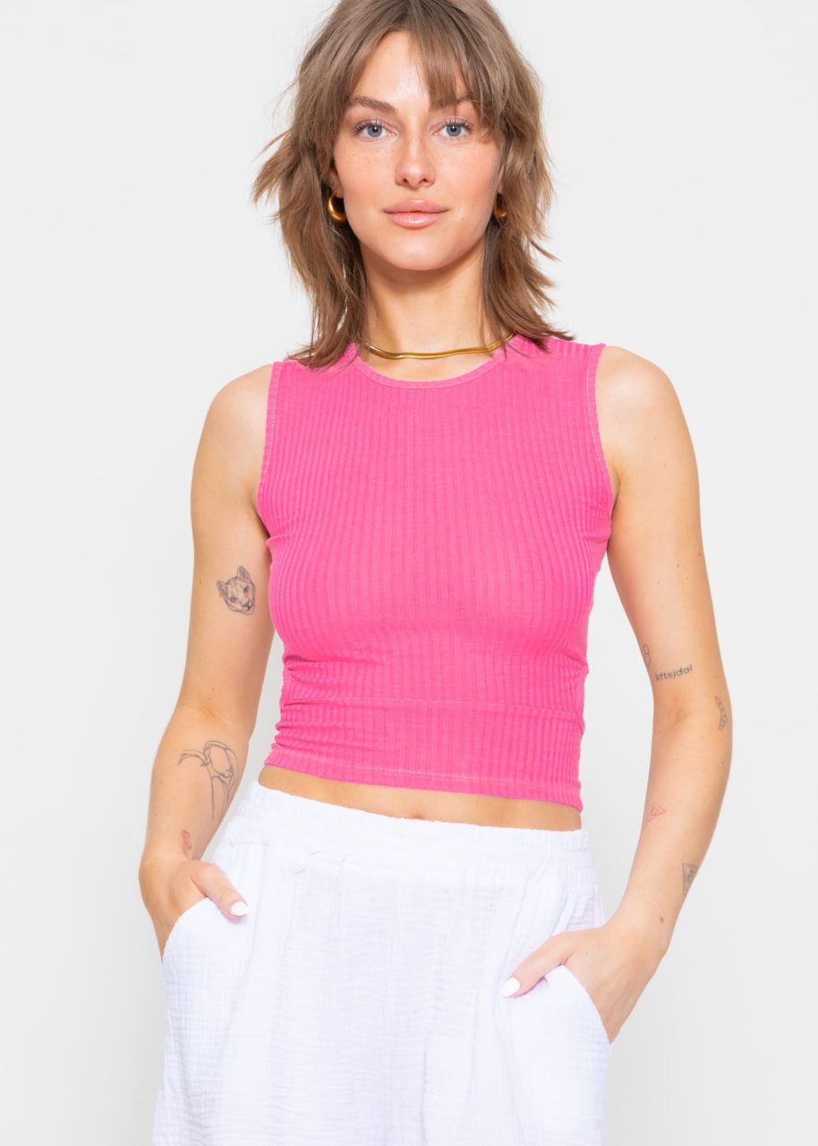 Top with cut-out - pink