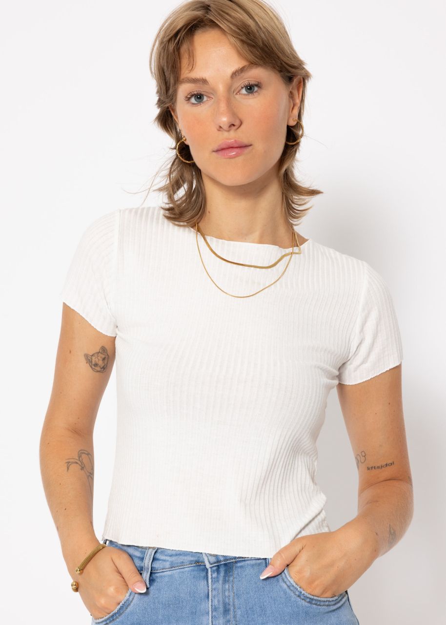 Crop shirt, offwhite