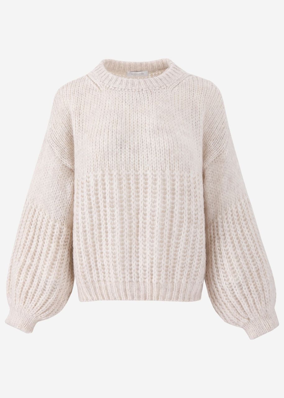 Sweater with structure - beige