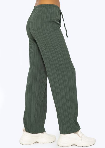 Crinkle Wide Leg Trousers - Trousers - Damart.co.uk