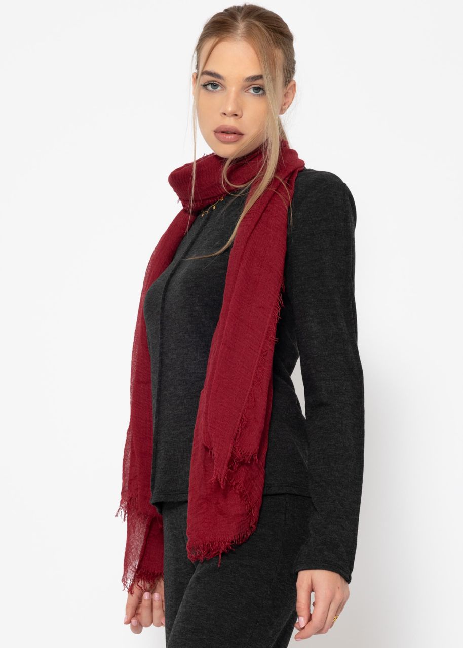 Muslin scarf - burgundy