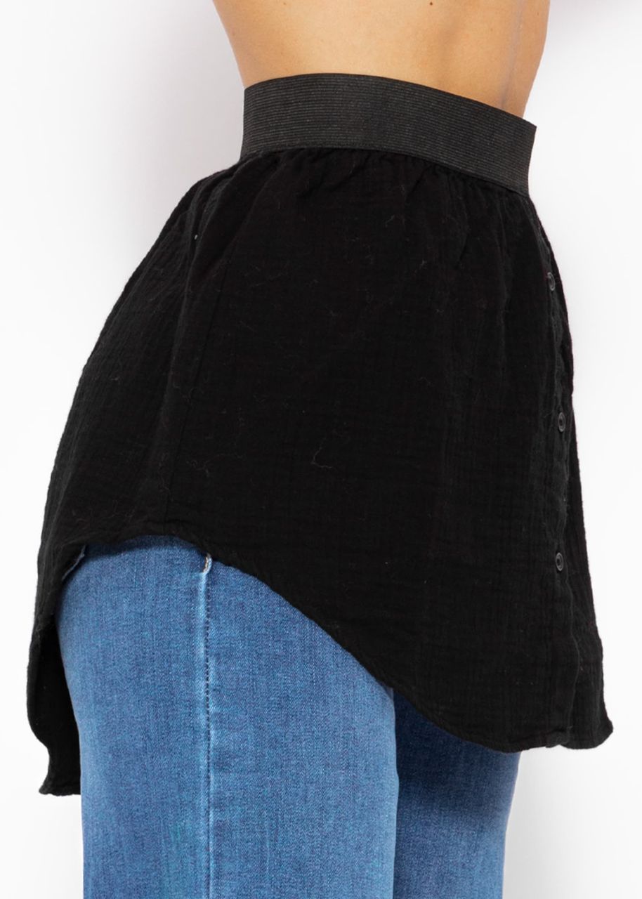 Muslin blouse skirt - black