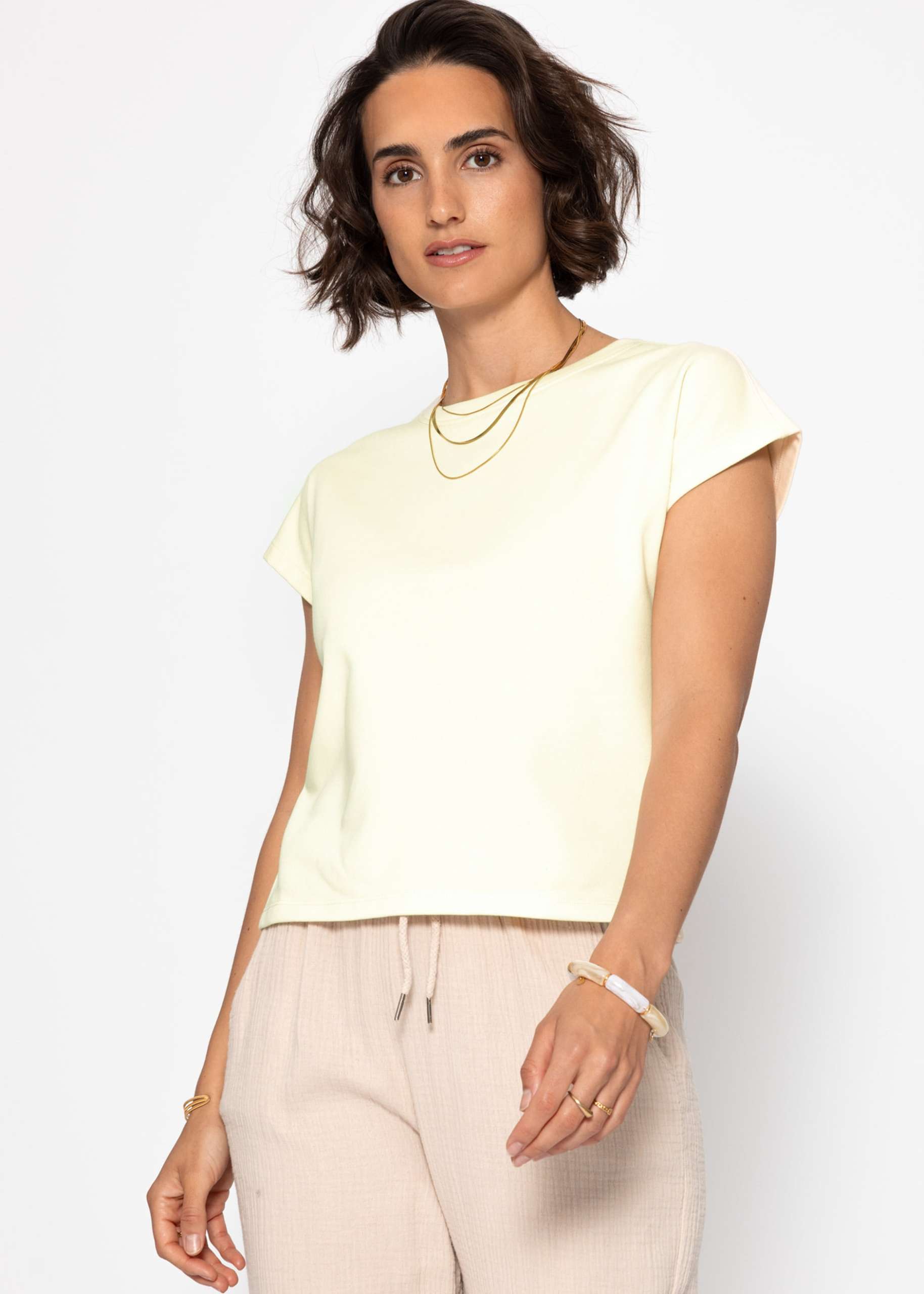 Sweatshirt with back detail - butter yellow