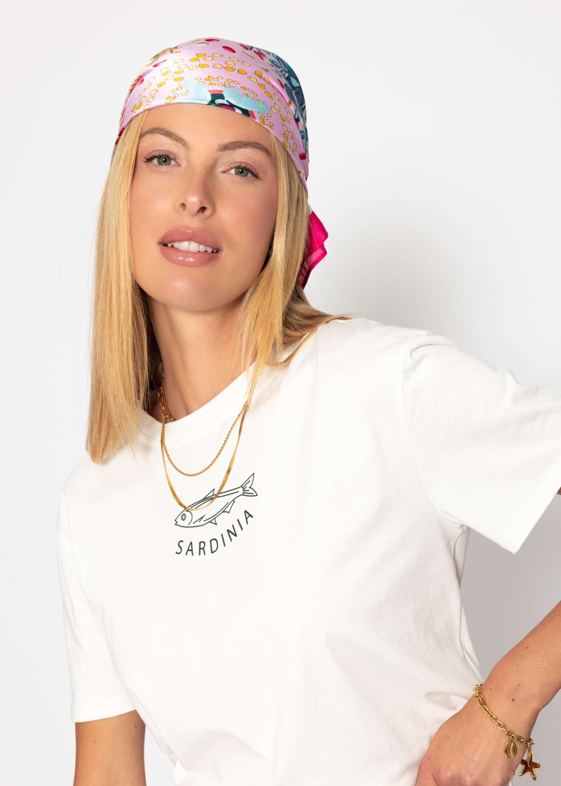 T-shirt with Sardinia print - offwhite