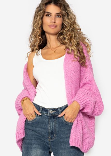 Oversize cardigan, pink