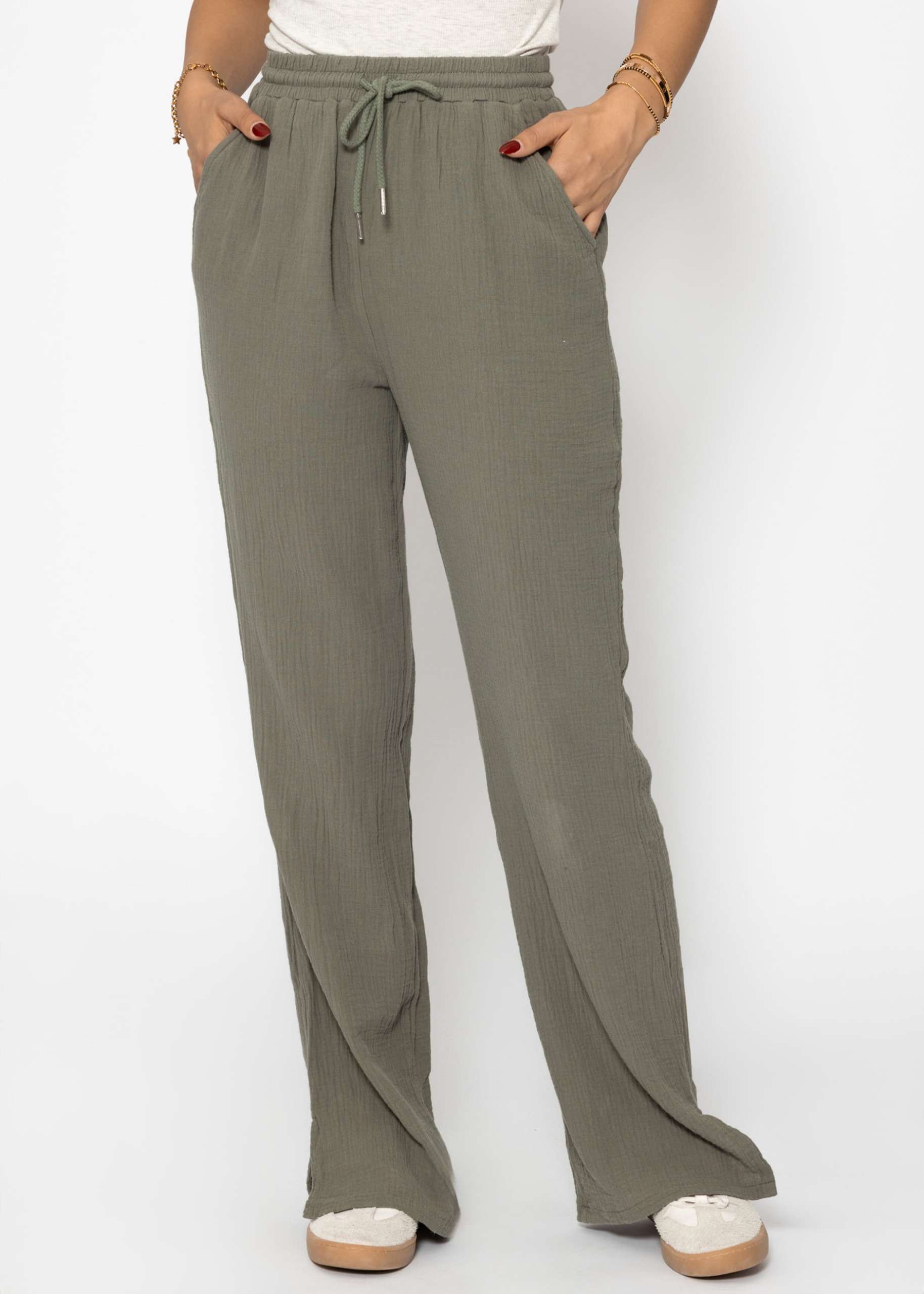 Muslin Pants, khaki