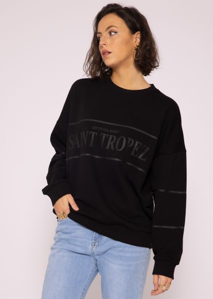 Casual sweatshirt "SAINT TROPEZ", black