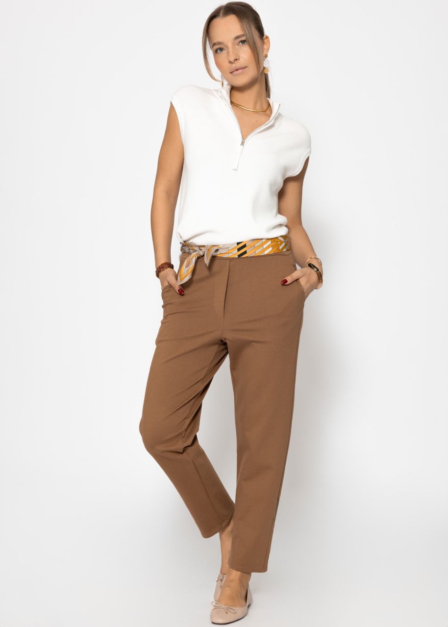 Jersey chinos - brown
