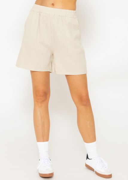 Linen shorts, beige