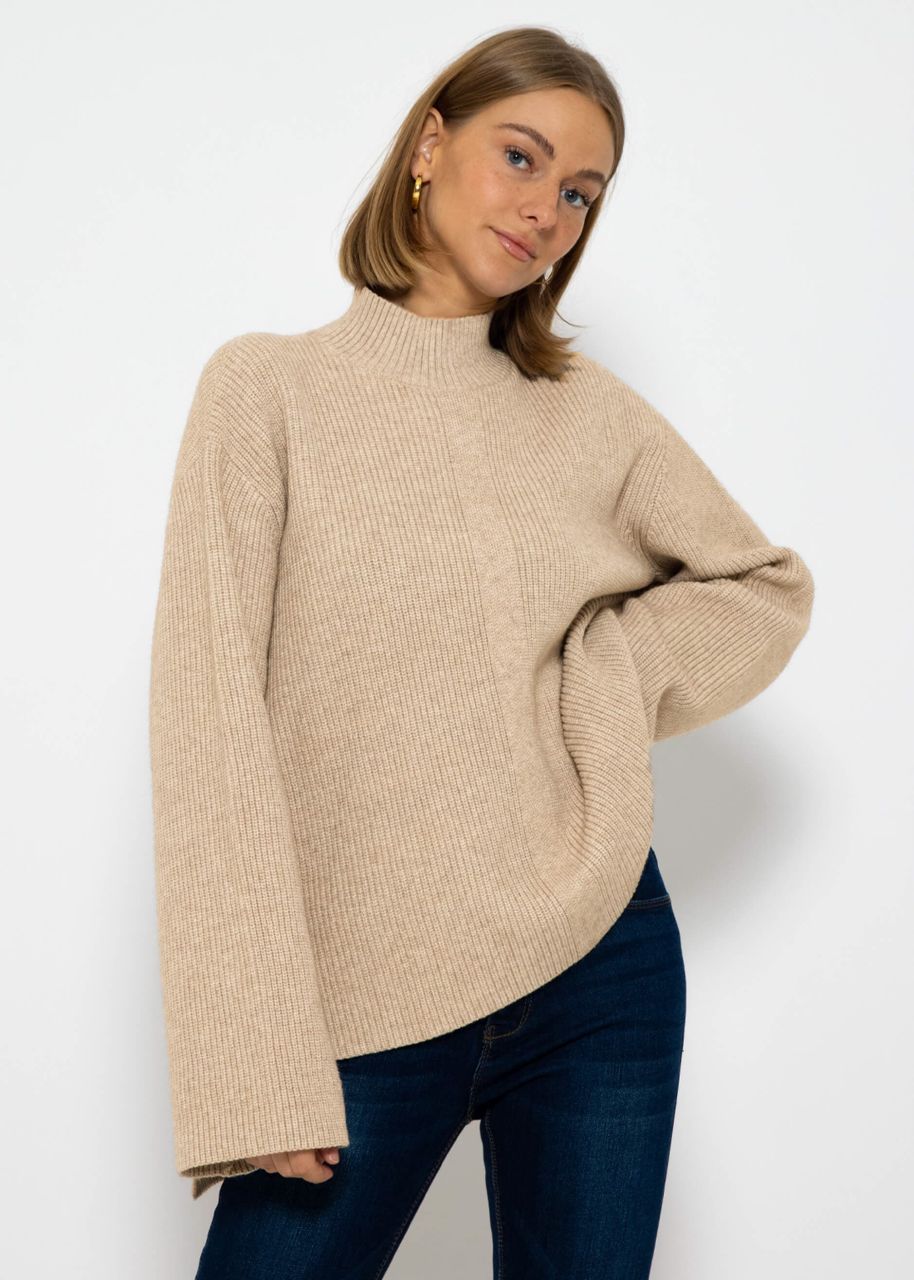 Turtleneck sweater - taupe