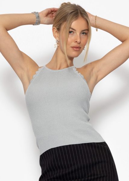 Lurex knitted top - silver