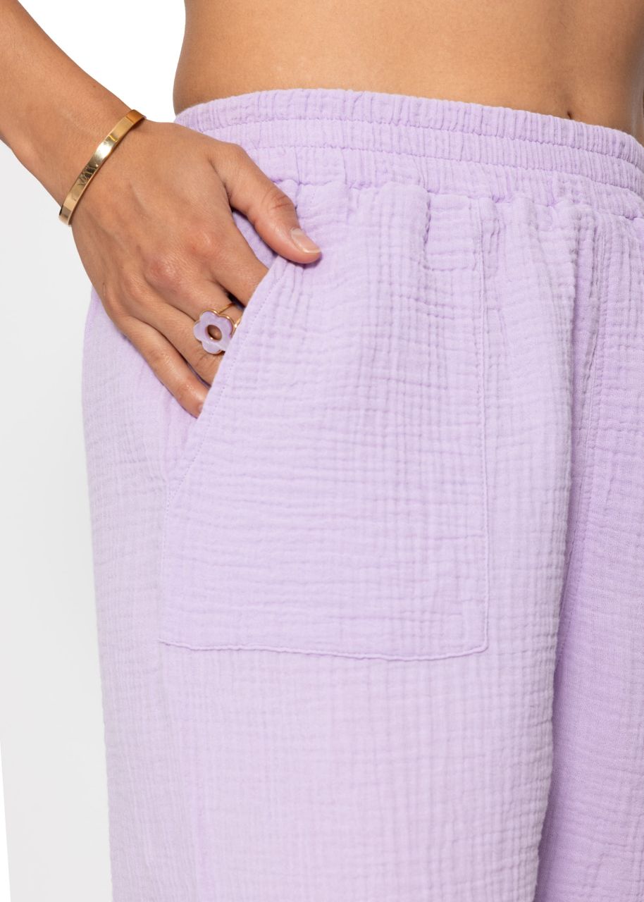 Muslin pants - lilac