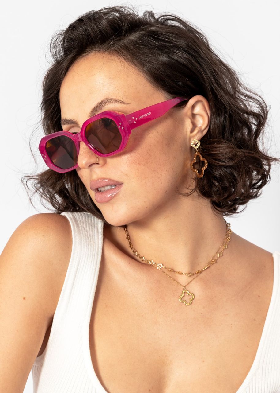 Large sunglasses - pink