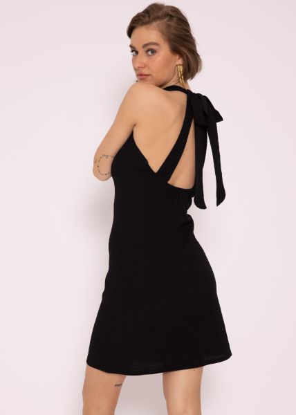 Dress with back cutout, black