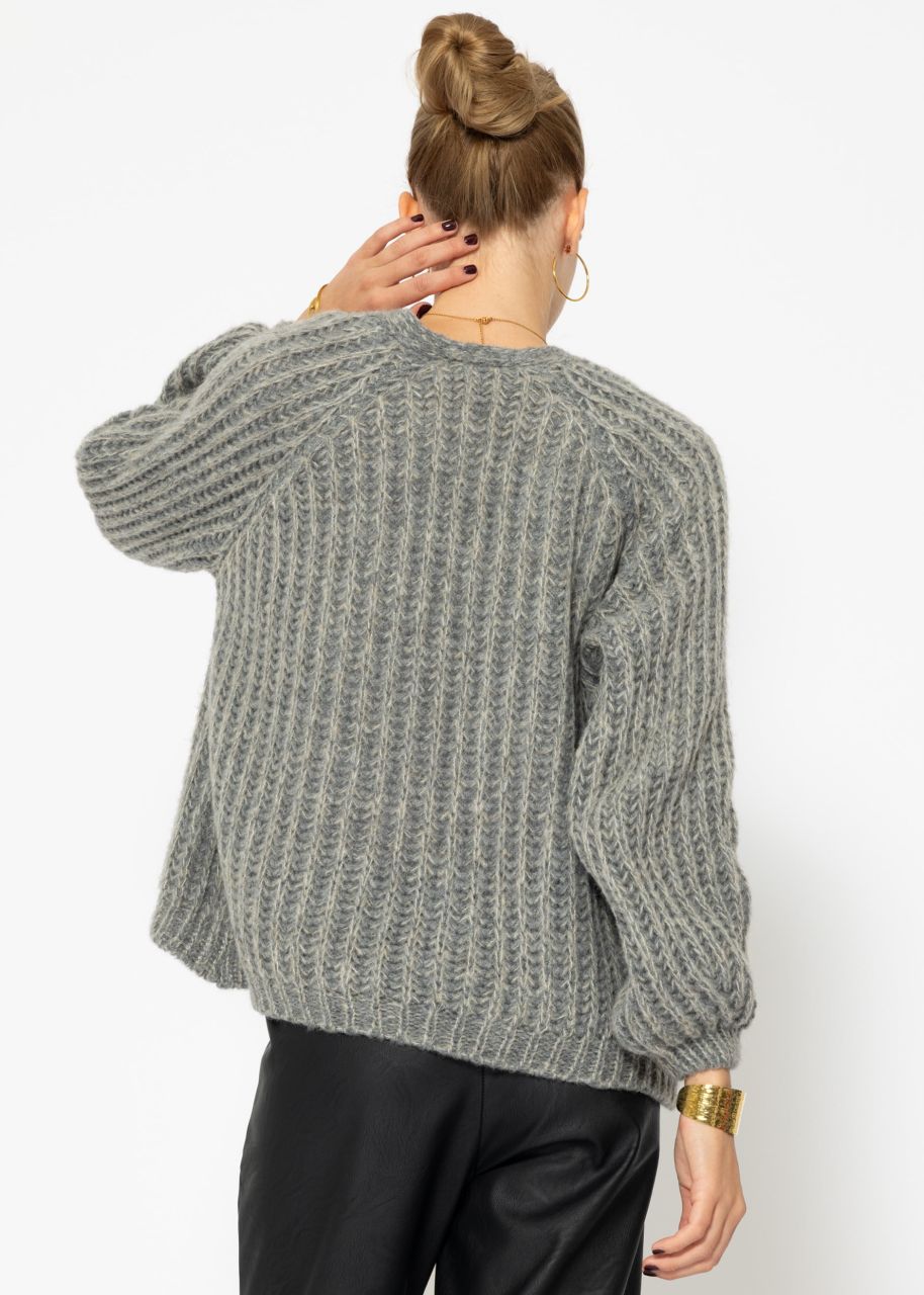 Raglan cardigan - grey