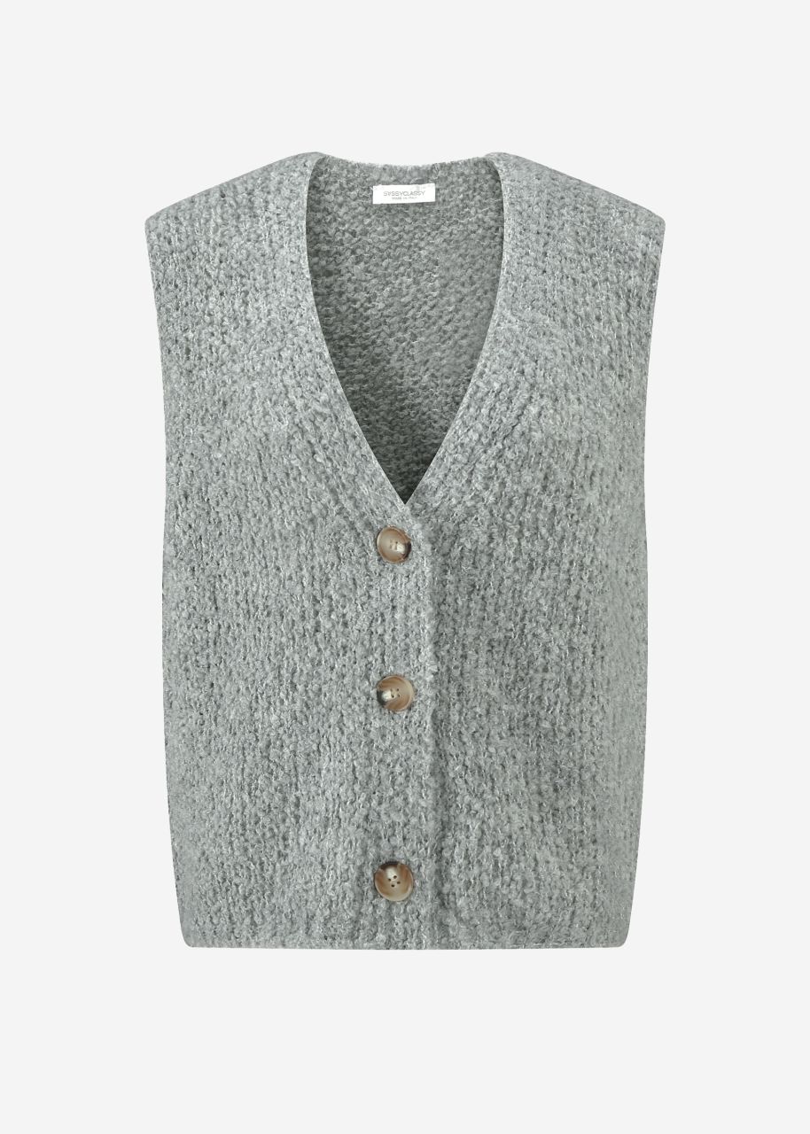 Oversize, sleeveless vest - light gray