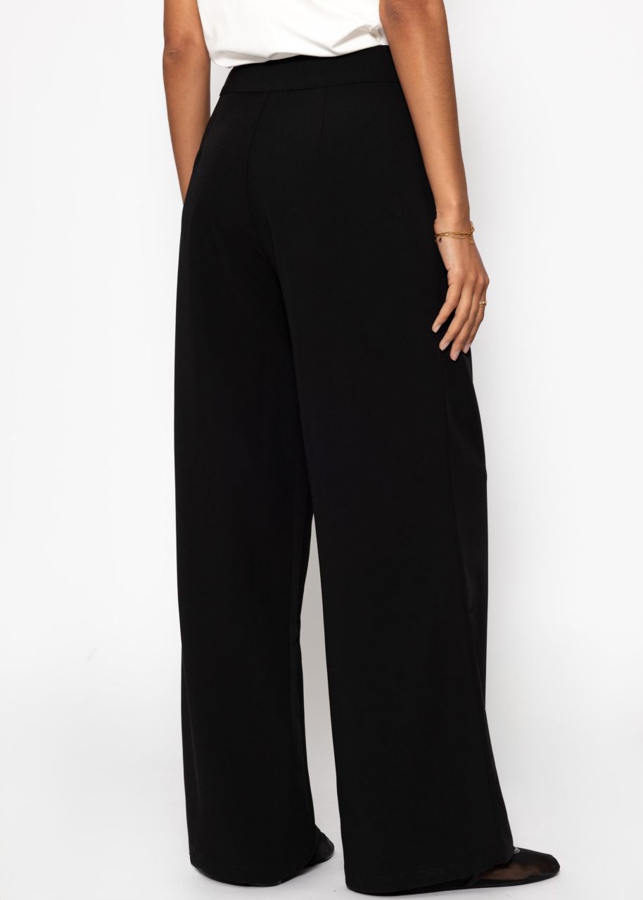 Lightweight fabric trousers - black