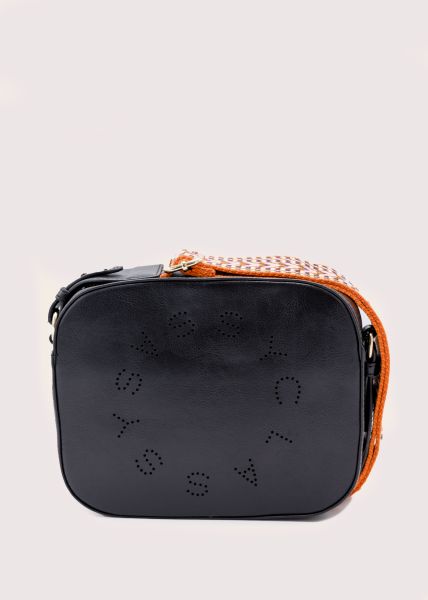 SassyClassy bag with woven shoulder strap, black