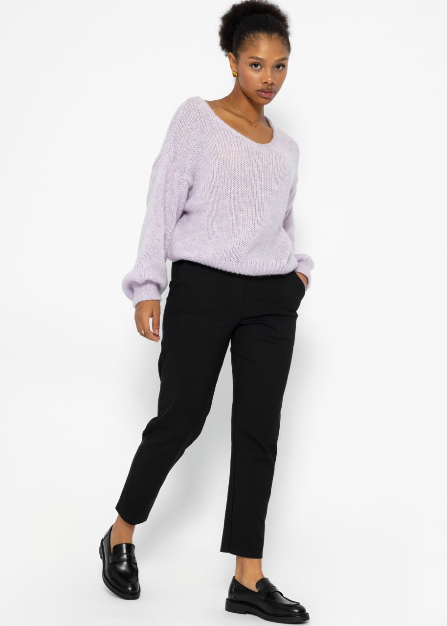 V-neck jumper - lilac