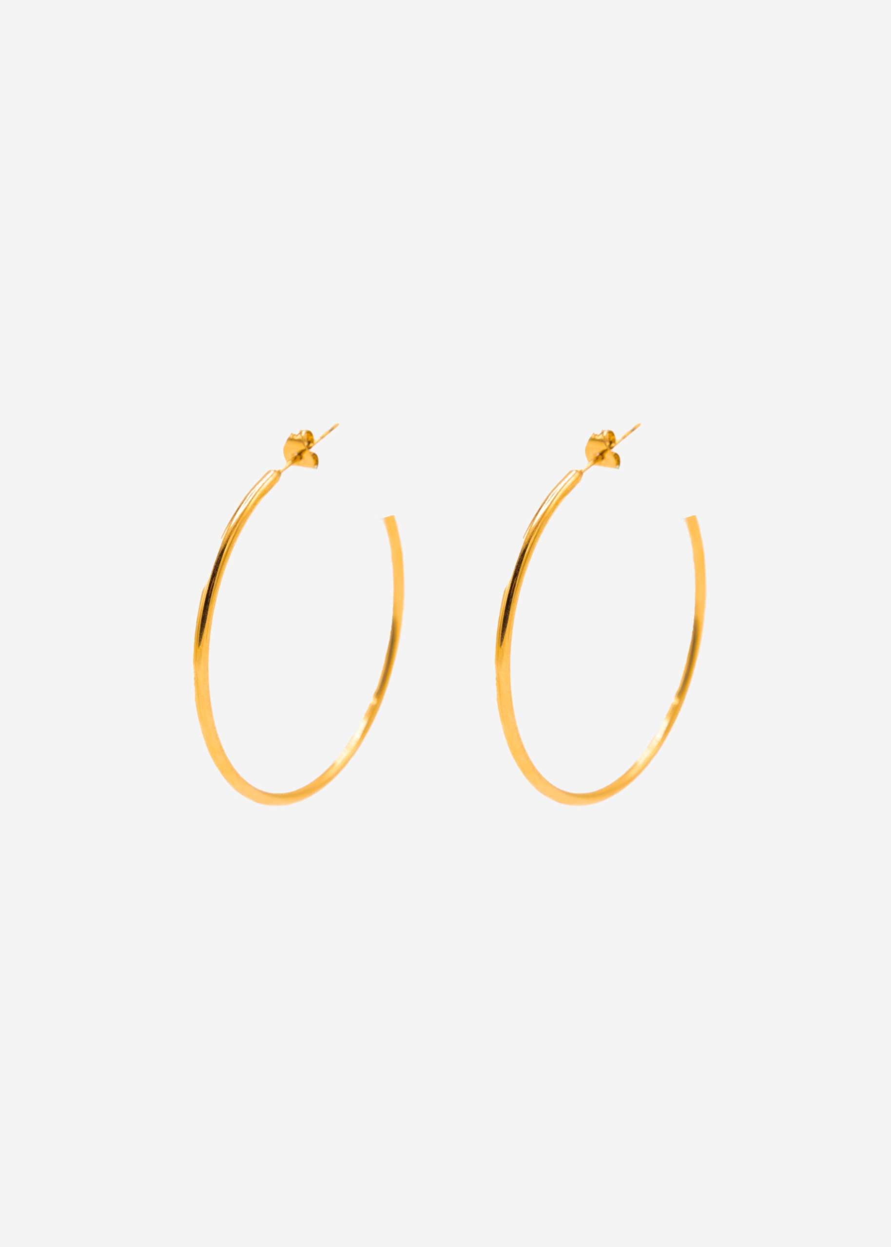 Fine hoop earrings - gold