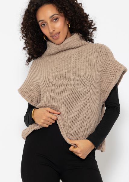 Pullover with turtleneck - beige