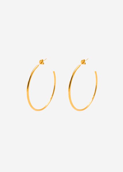 Fine hoop earrings - gold