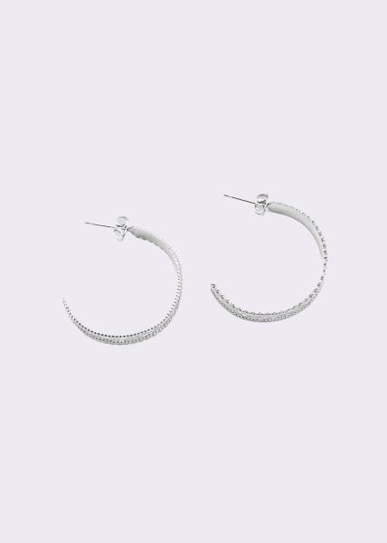 Creoles with structure, silver