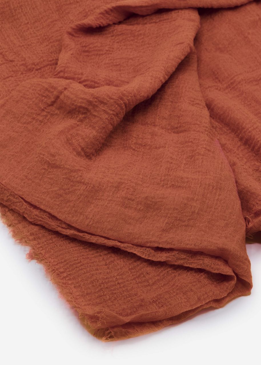 Muslin scarf - cognac