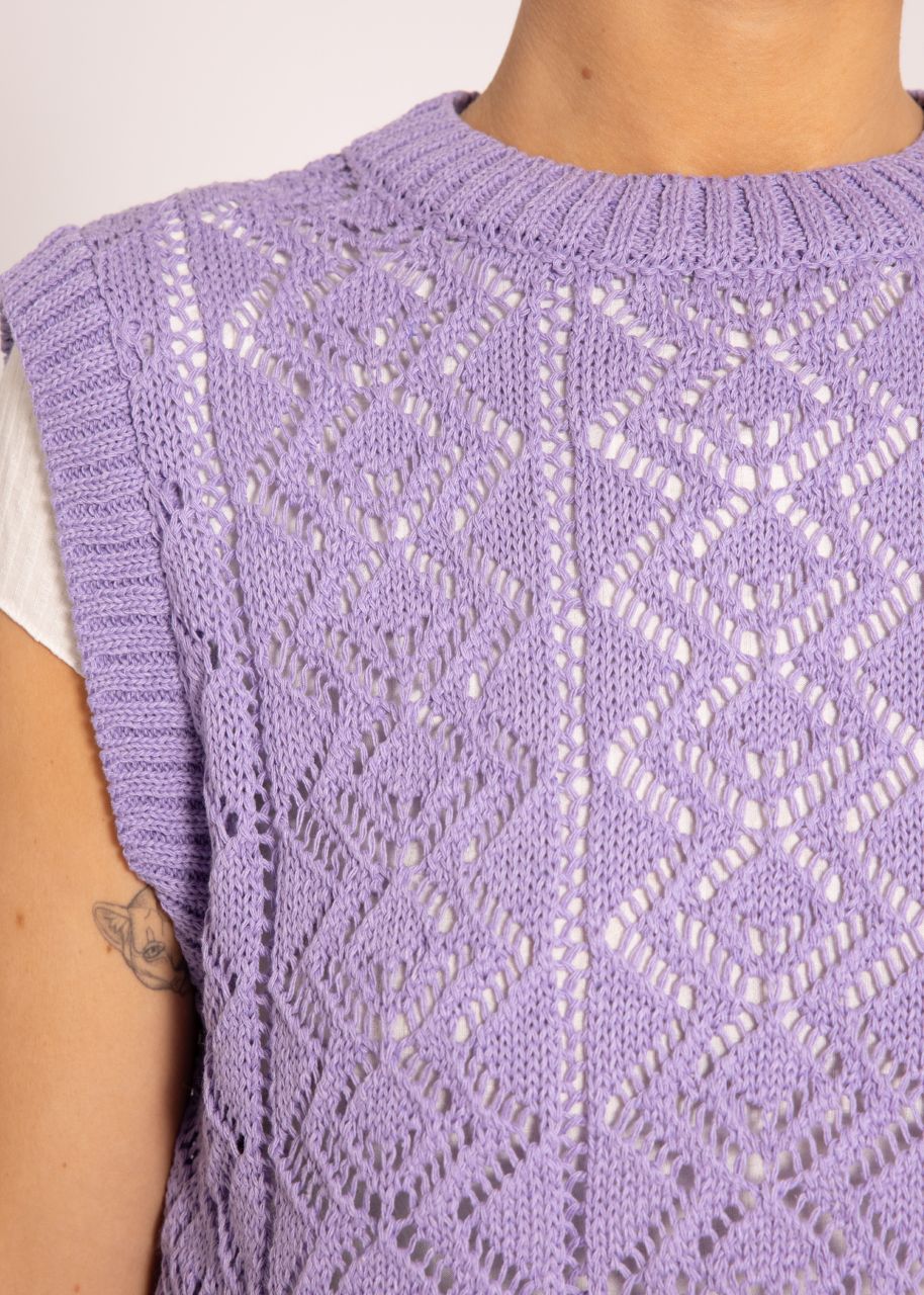 Crochet slipover, purple