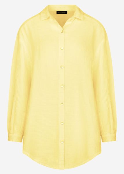 Muslin blouse oversize, yellow