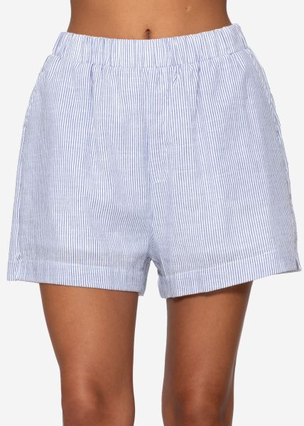 Striped shorts - light blue