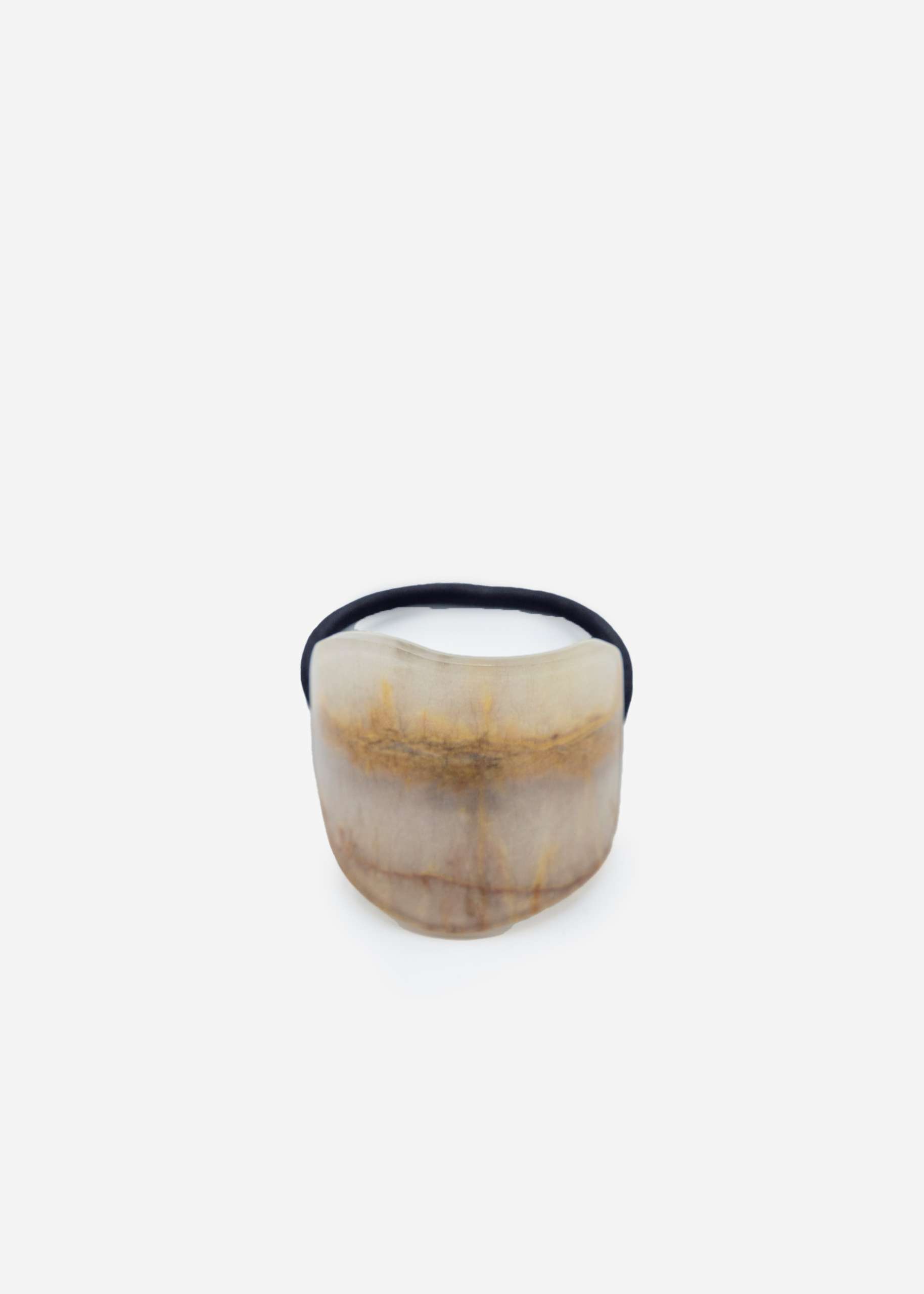 Marbled hair tie - beige