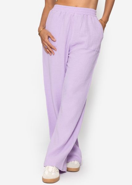 Muslin pants - lilac