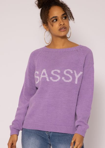 Cozy SASSY sweater, purple
