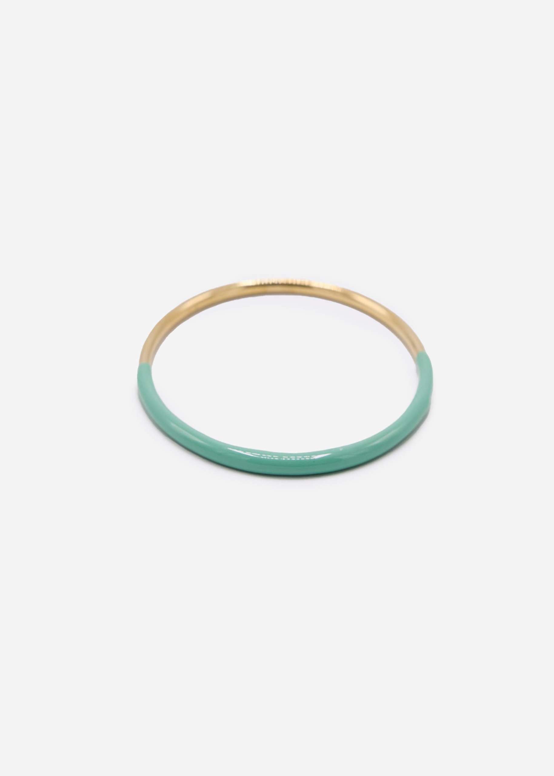 Bangle gold with enamel, turquoise