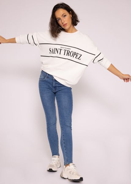 Casual sweatshirt "SAINT TROPEZ" , offwhite