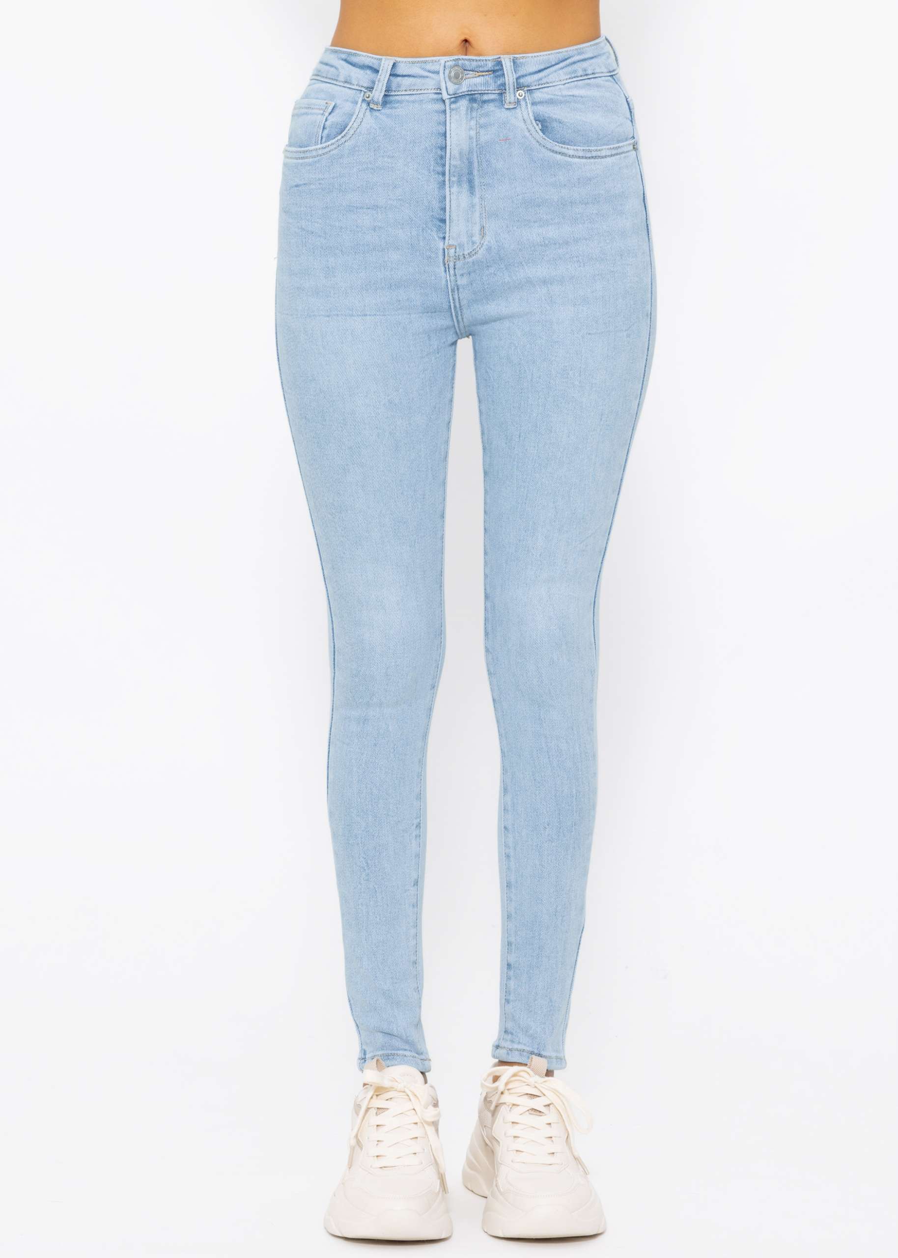 Skinny highwaist jeans - light blue