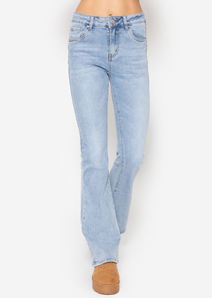 Flared jeans with light wash - light blue