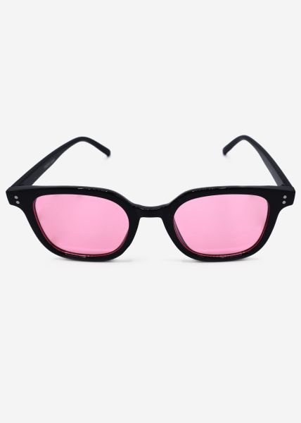Sunglasses with pink tinted lenses - black