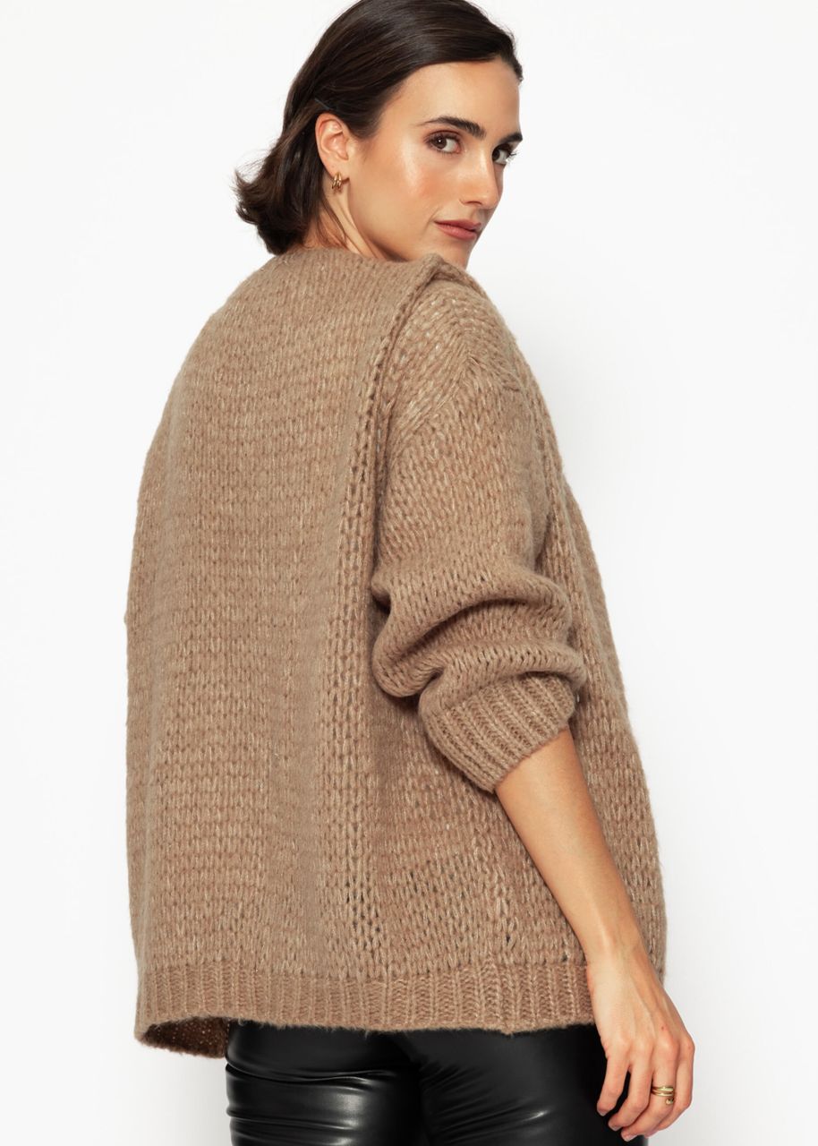 Oversize cardigan - brown