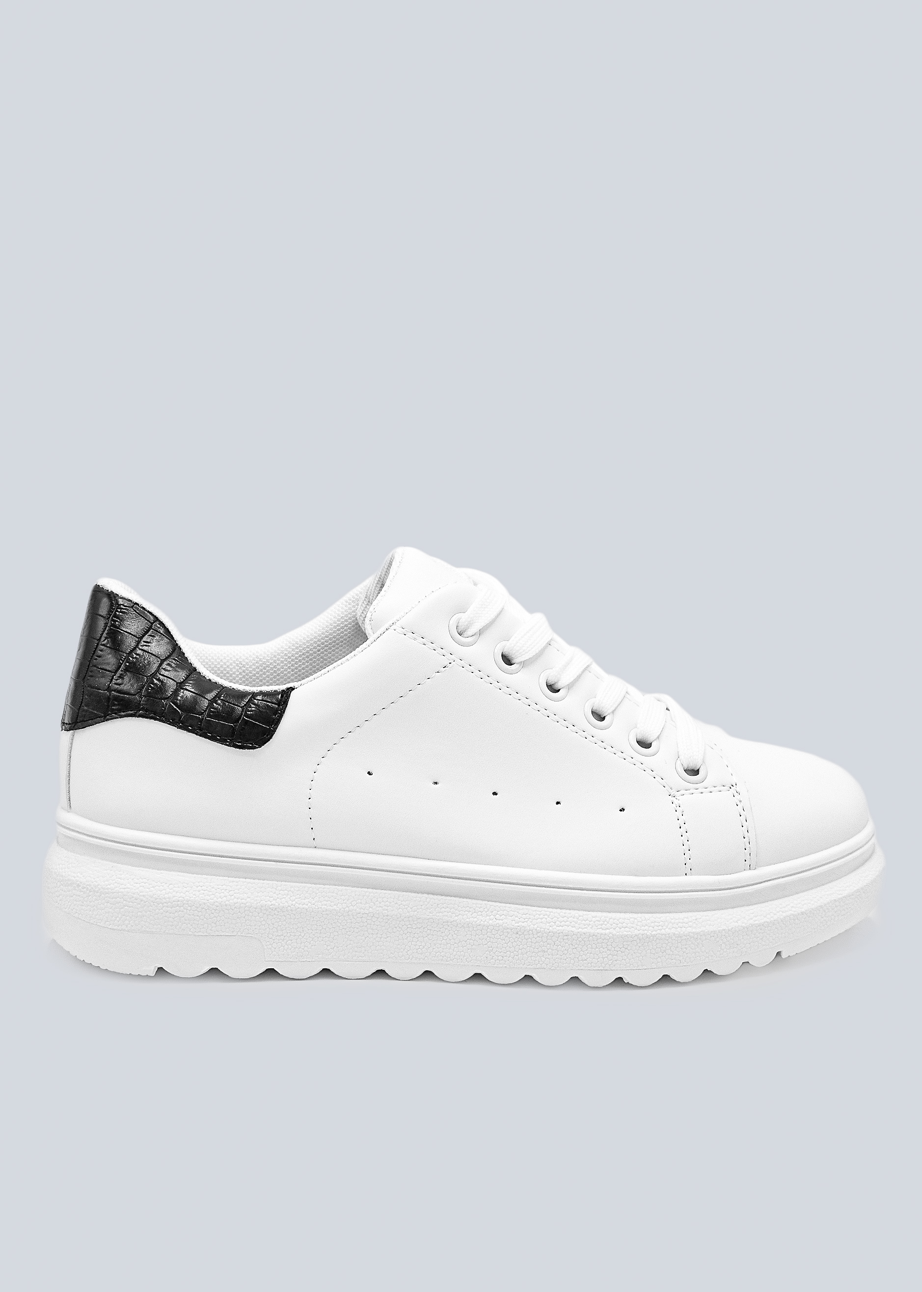 white plateau sneaker