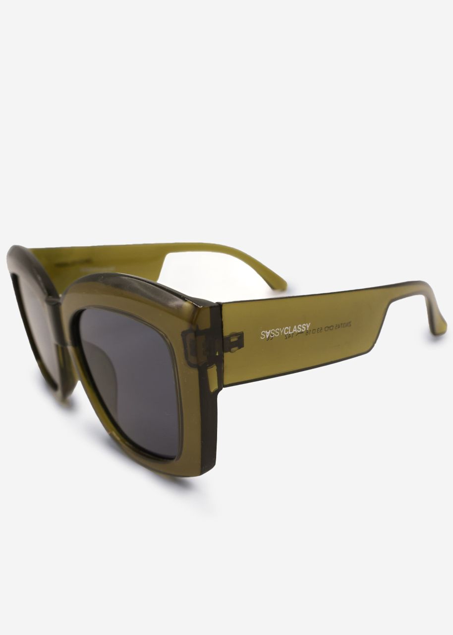 Oversize sunglasses - khaki