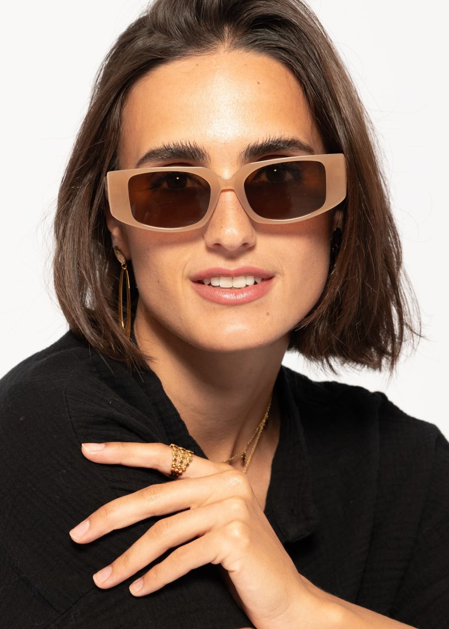 Transparent sunglasses - nude