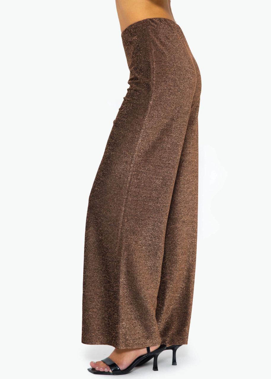 Lurex trousers - brown
