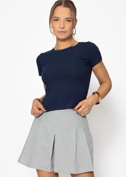 Crop shirt, blue
