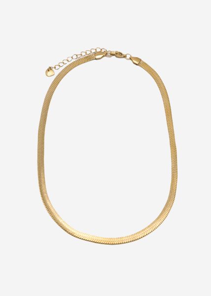 Flat necklace, gold