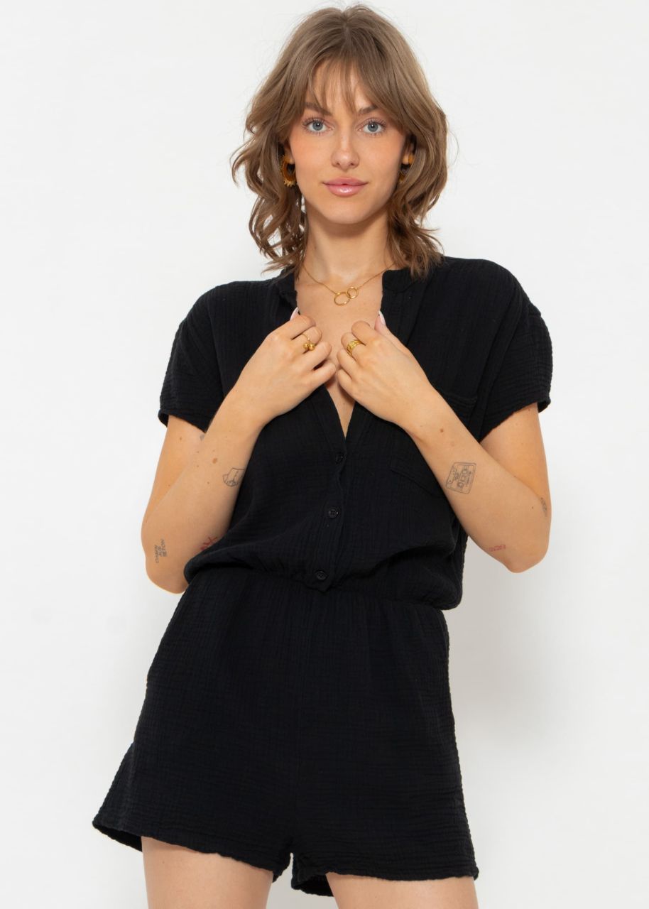 Muslin jumpsuit - black