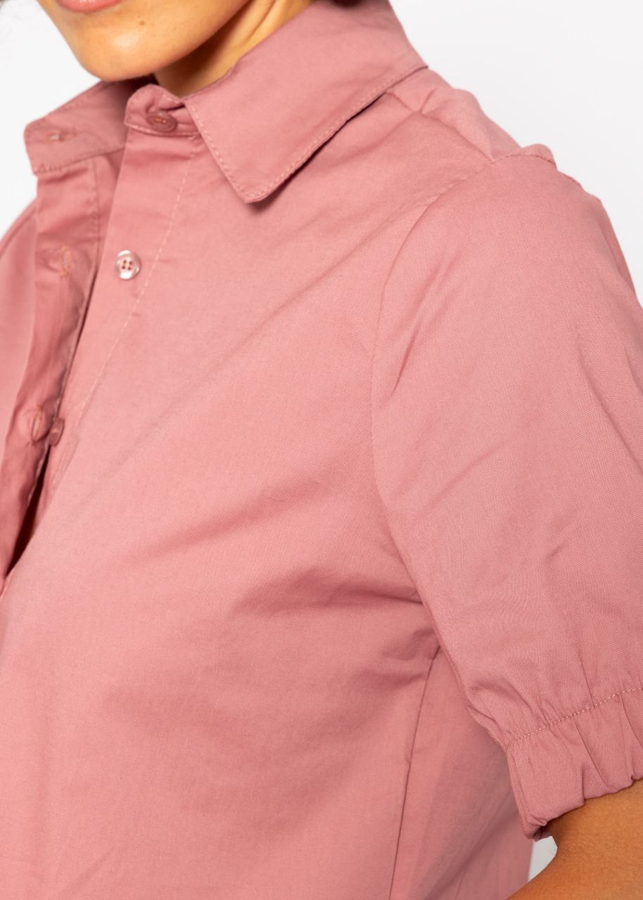 Poplin blouse - dusky pink