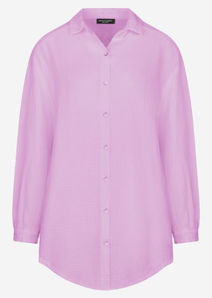 Muslin blouse oversize, lilac